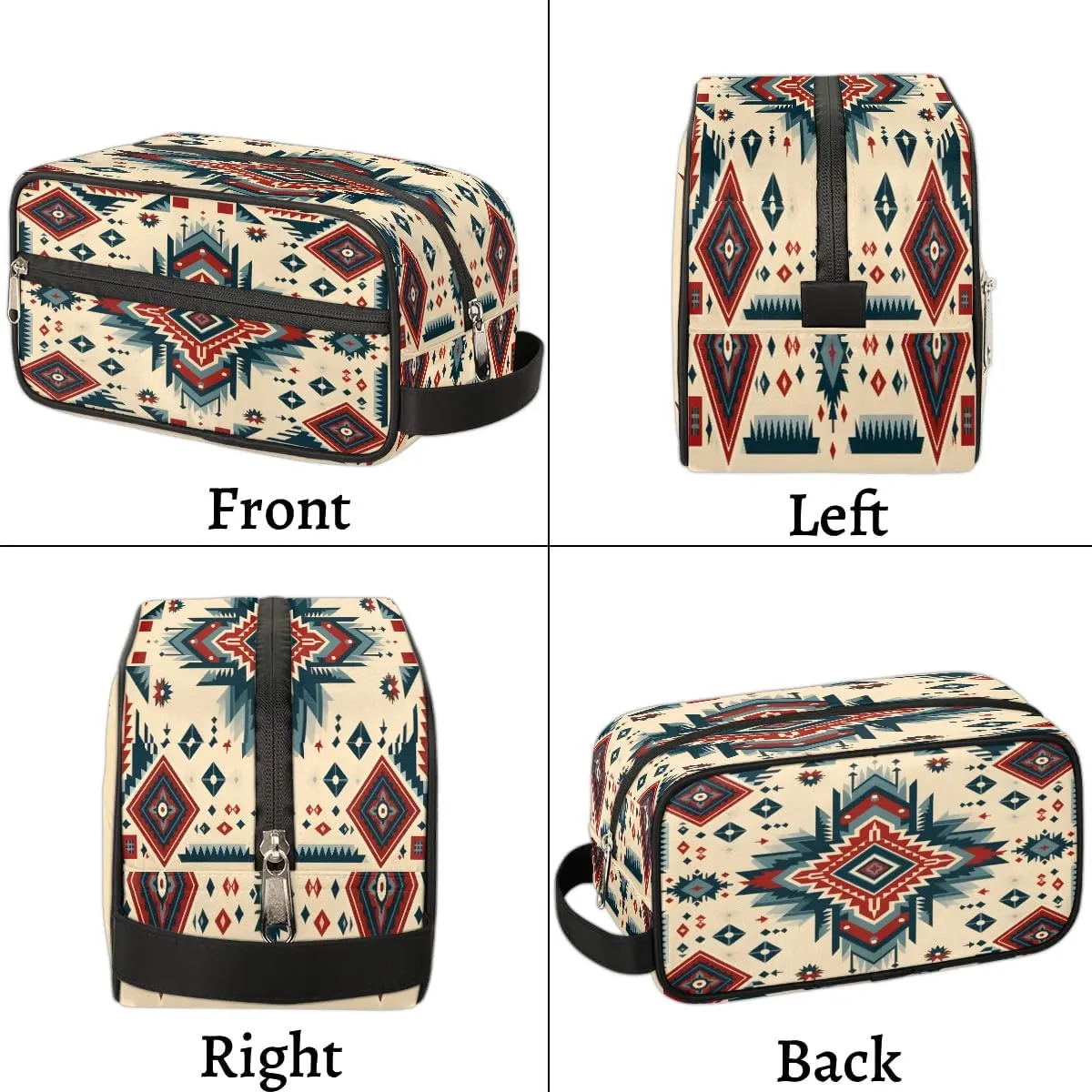 Aztec Design Travel Toiletry Bag for Women Men Waterproof Cosmetic Makeup Bag Shaving Bag Storage Bags with Handle for Toiletries and Shaving Accessories