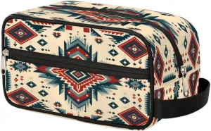 Aztec Design Travel Toiletry Bag for Women Men Waterproof Cosmetic Makeup Bag Shaving Bag Storage Bags with Handle for Toiletries and Shaving Accessories