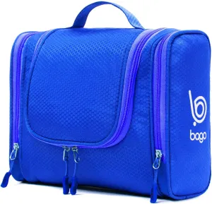 bago Travel Toiletry Bag for Women and Men - Large Waterproof Hanging Large Toiletry Bag for Bathroom and Travel Bag for Toiletries Organizer -Travel Makeup Bag (DeepBlue)