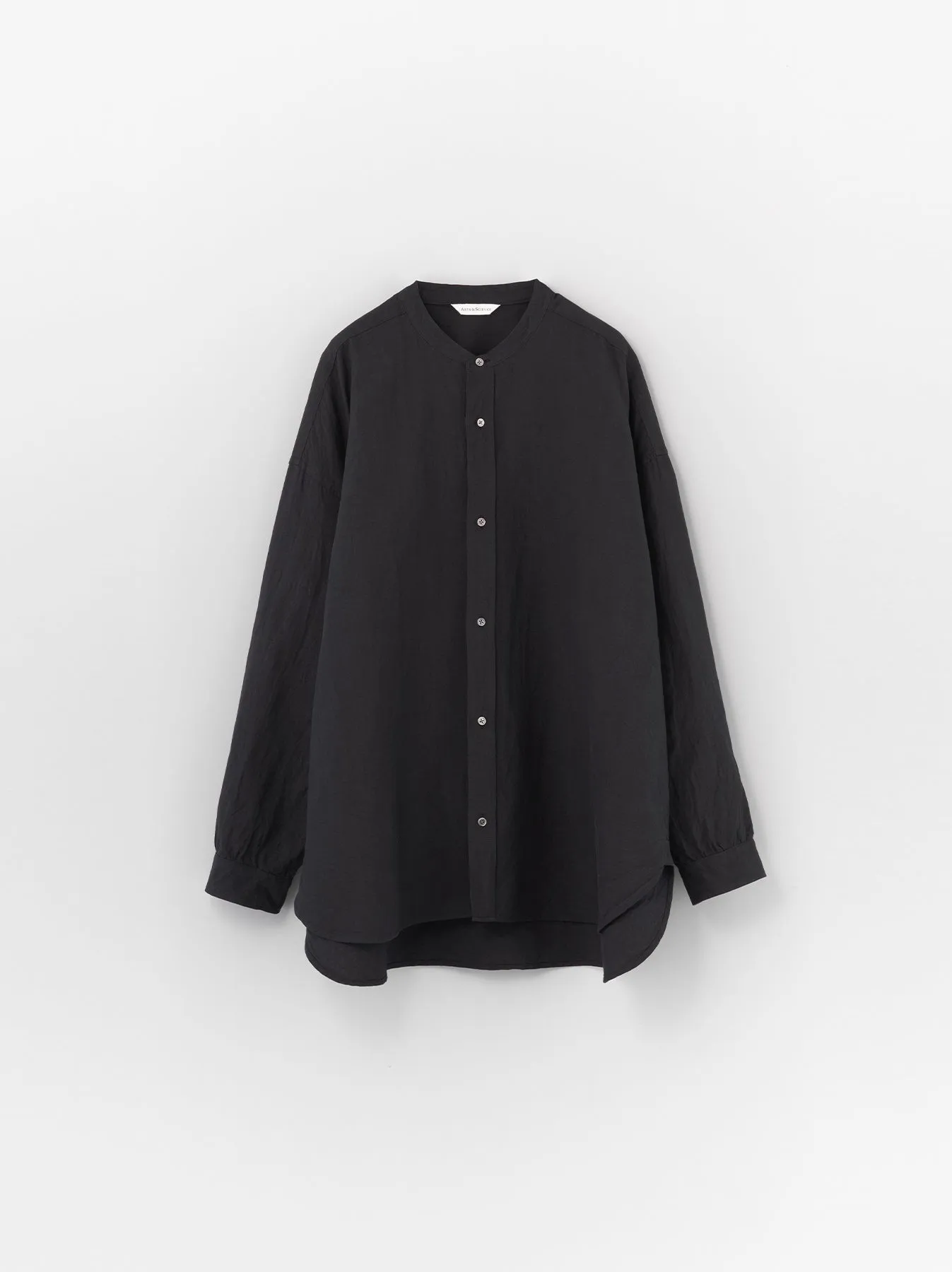 Band collar simple shirt