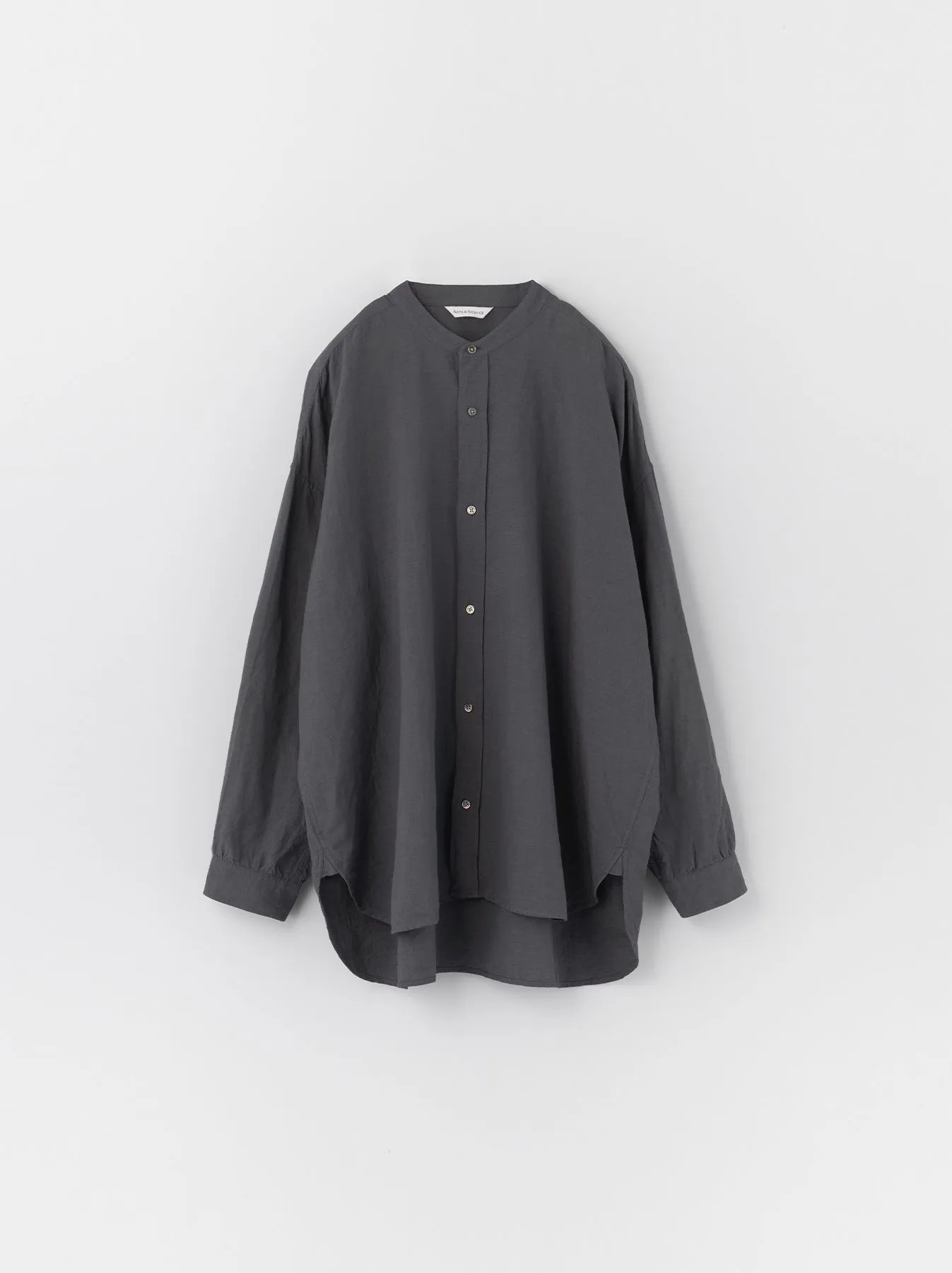 Band collar simple shirt
