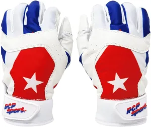 Baseball and Softball Batting Gloves – Rip and Tear Resistant – Reinforced Crotch, Padded Protection, Adjustable Sizes, Guantes de bateo
