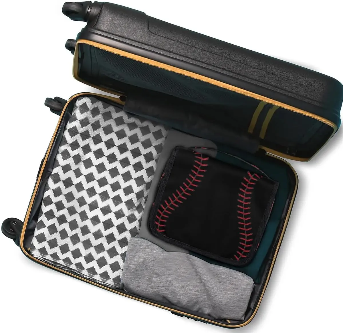 Baseball Hanging Travel Toiletry Bag, Boys Travel Toiletry Bag, Waterproof Kids Makeup Kit Hanging Makeup Bag Travel Cosmetic Bag Shaving Bag for Kids Adult Travel Essential