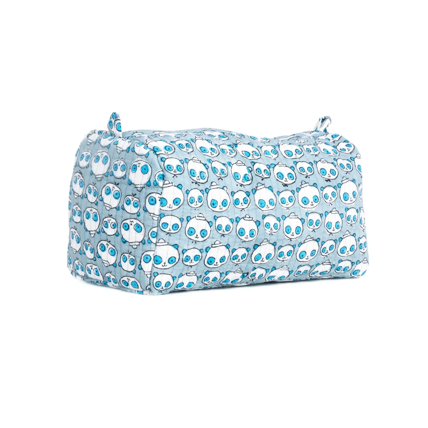 BEAR BIE SHAPE QUILTED TOILETRY POUCH