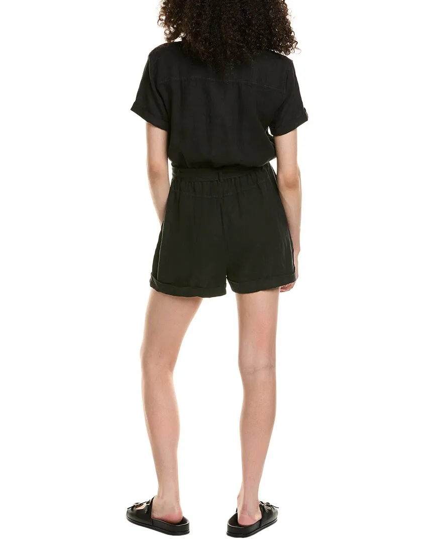 Bella Dahl Rolled Hem Linen Utility Romper