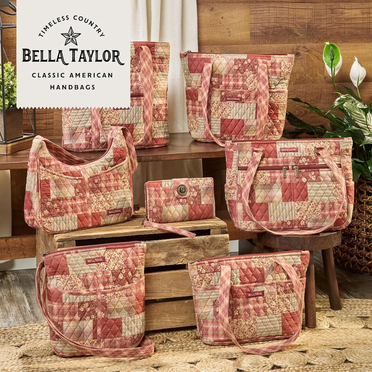 Bella Taylor Essentials Crossbody Purse with Built In Wallet