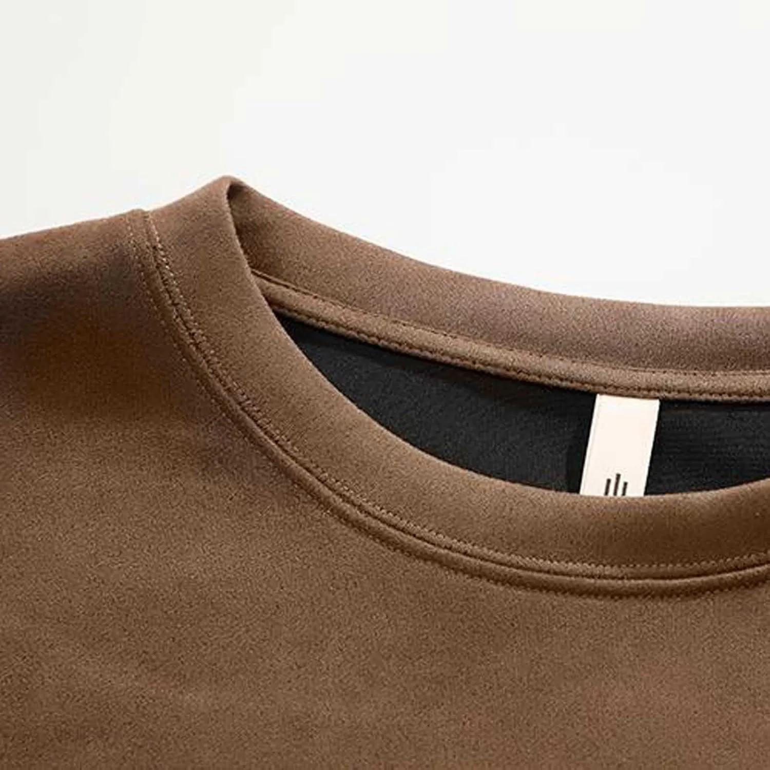 Big and Tall Shirts for Men 2024 Fashion Long Sleeve Solid Crewneck Sweatshirt No Hoodies Casual Loose Pullover