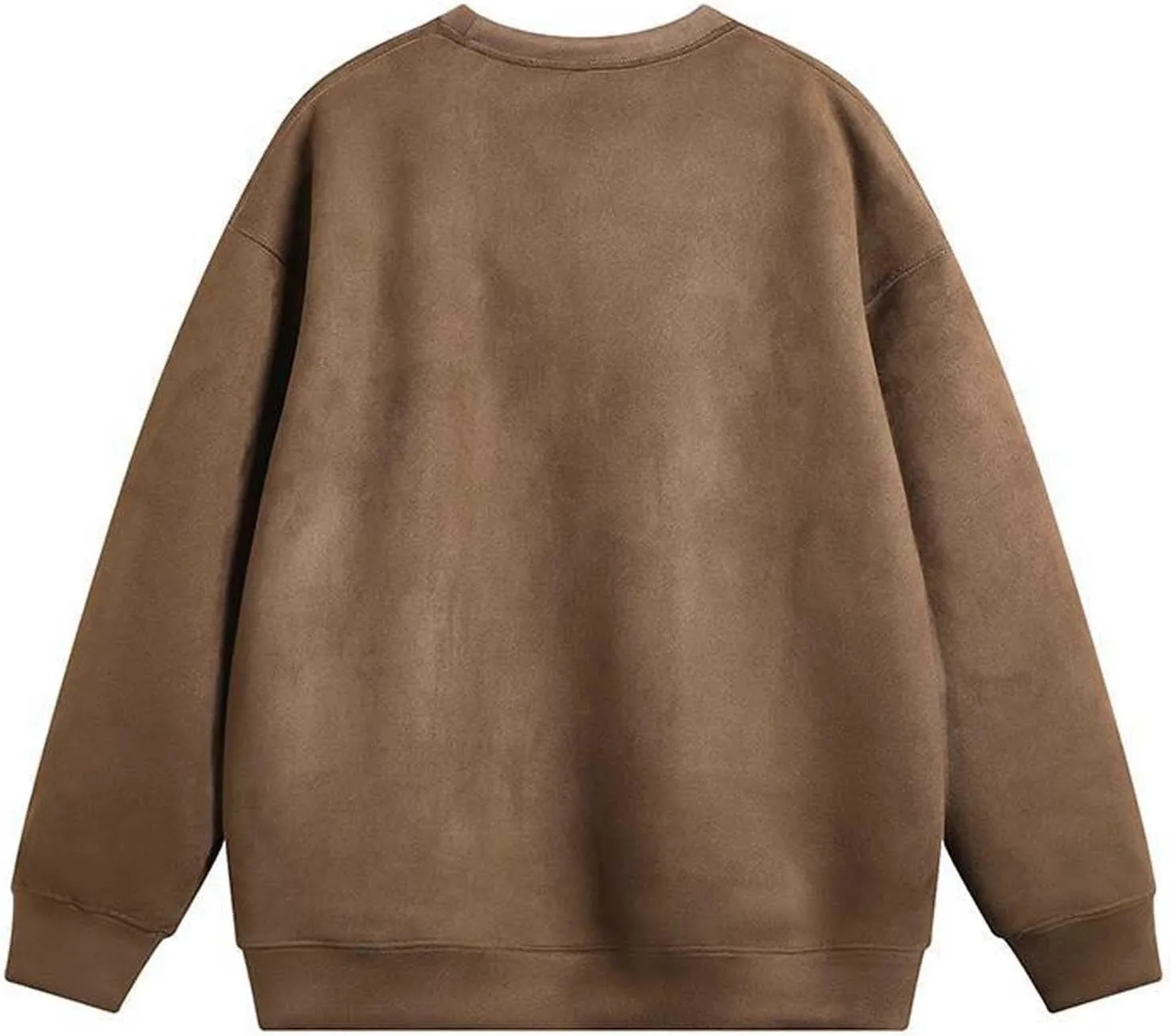 Big and Tall Shirts for Men 2024 Fashion Long Sleeve Solid Crewneck Sweatshirt No Hoodies Casual Loose Pullover