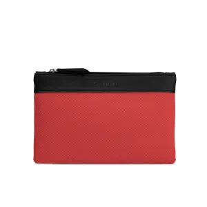 Black Mixed Pouches Coral Red