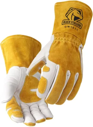 Black Stallion Revco GM1611 Top Grain Leather Cowhide mig Welding Gloves with Reinforced Palm & Thumb and Index Finger for Extra Protection (Large), Tan
