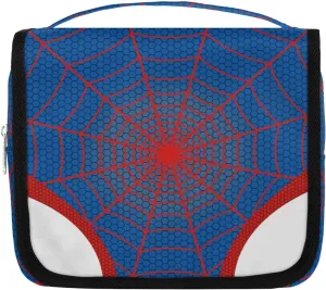 Blue Spider Web Travel Toiletry Bag for Boys Men, Large Hanging Shaving Dopp Kit Waterproof Bathroom Toiletries Organizer Cosmetic Bags
