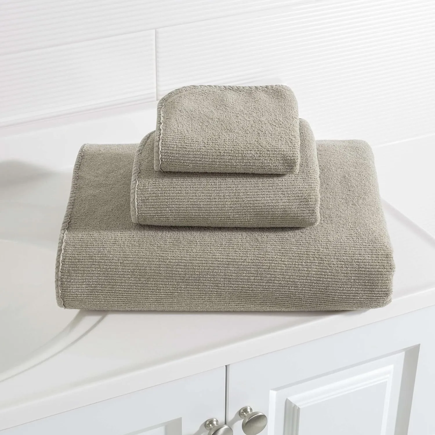 Blythe Fennel Towel, Bath Sheet, Brown Solid Pattern