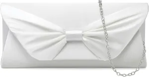 Bow Clutch Purse Elegant Bowknot Evening Bag Classy Wedding Party Shoulder Handbag