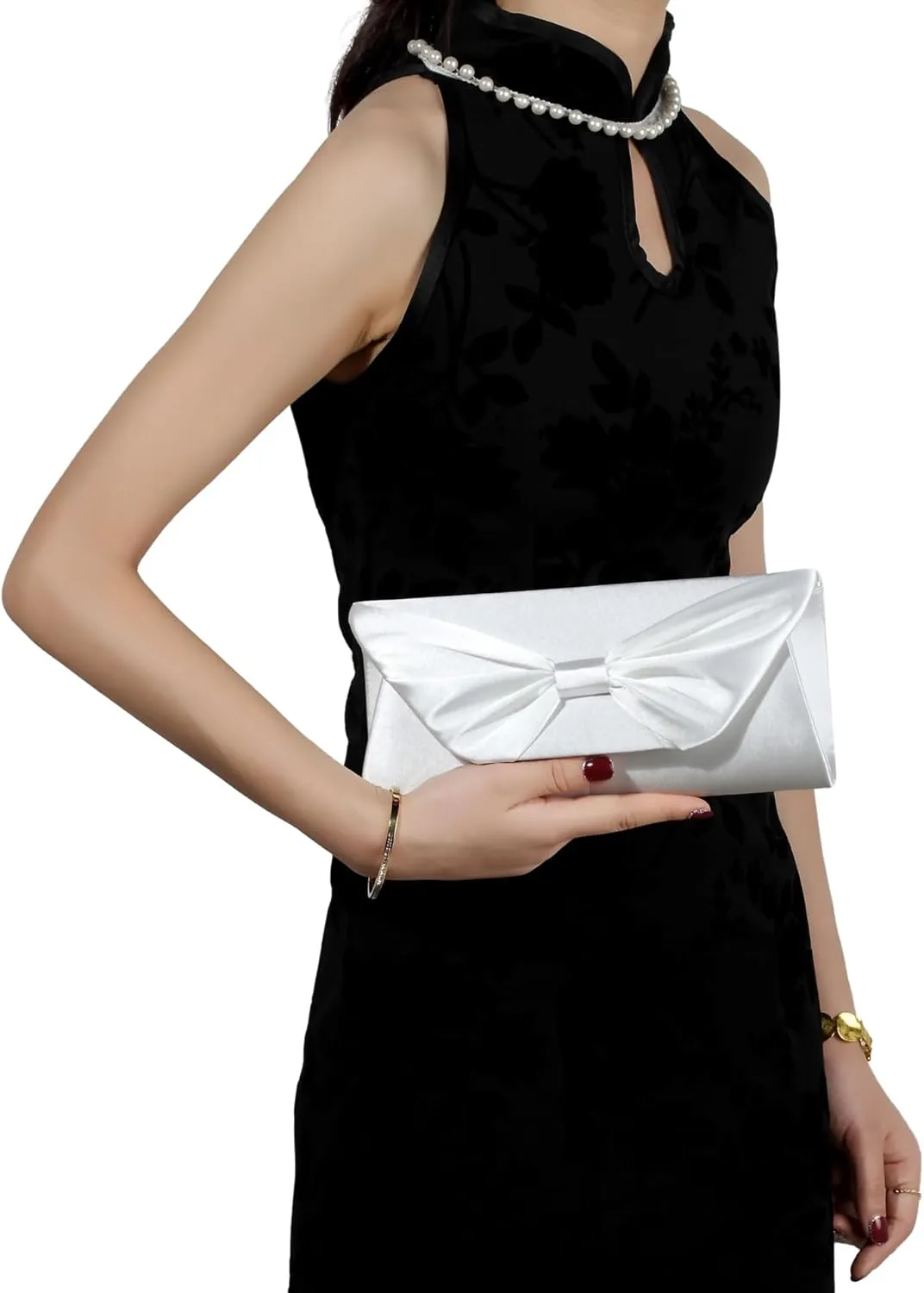 Bow Clutch Purse Elegant Bowknot Evening Bag Classy Wedding Party Shoulder Handbag