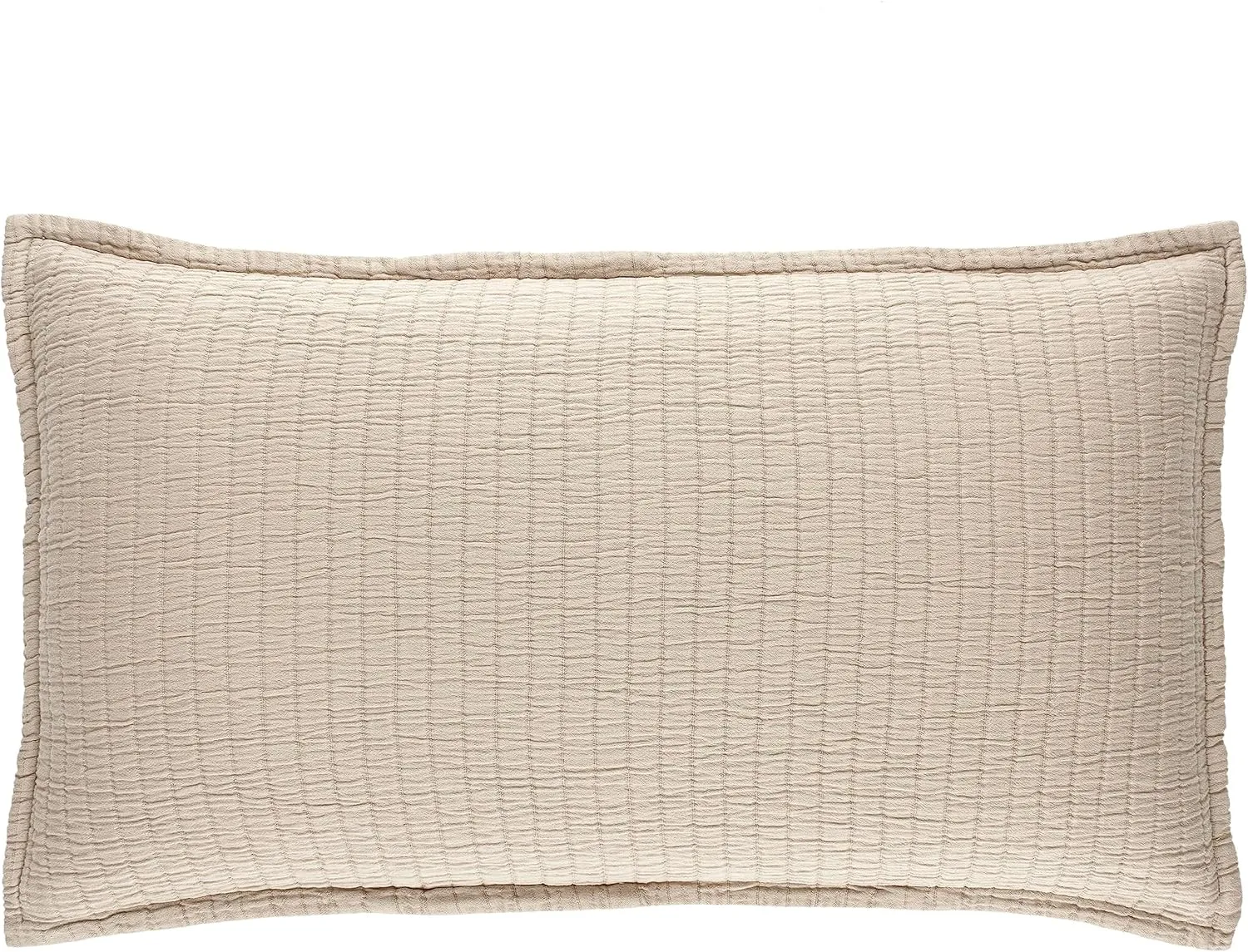 Boyfriend Sand Matelasse Pillow Sham, Standard Size, Neutral Solid Pattern