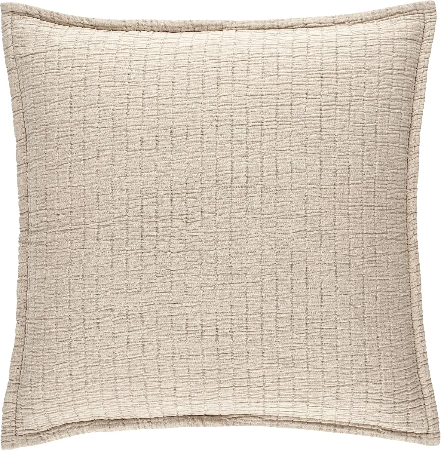 Boyfriend Sand Matelasse Pillow Sham, Standard Size, Neutral Solid Pattern