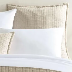 Boyfriend Sand Matelasse Pillow Sham, Standard Size, Neutral Solid Pattern