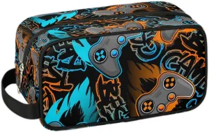 Boys Toiletry Bag for Kids Dopp Kit Game Waterproof Hanging Wash Bag Cosmetic Bag Medicine Bag for Travel Sports Shower Essential