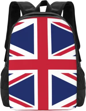 British flag Print Personal Item Travel Bag,Perfect Travel Backpack Carry On Flight Approved Laptop Backpack