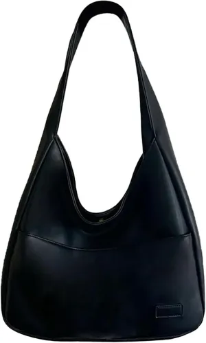 Brown Leather Tote Bag - Large Capacity Women's Everyday Hobo Weekender Purse