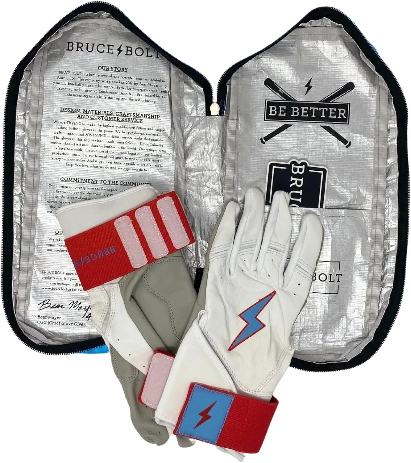 BRUCE BOLT Signature Series Long Cuff Batting Glove
