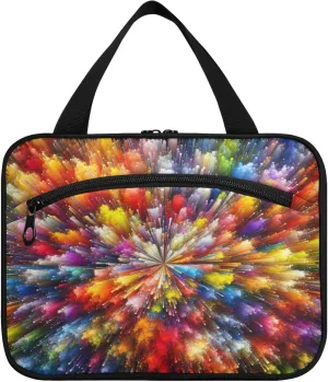 Burbuja Color Explosion Travel Toiletry Bag for Women, Hanging Waterproof Toiletry Bag Cosmetic Organizer for Toiletries Accessories, M