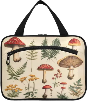 Burbuja Retro Botany Plant Travel Toiletry Bag for Women, Hanging Waterproof Toiletry Bag Cosmetic Organizer for Toiletries Accessories, M