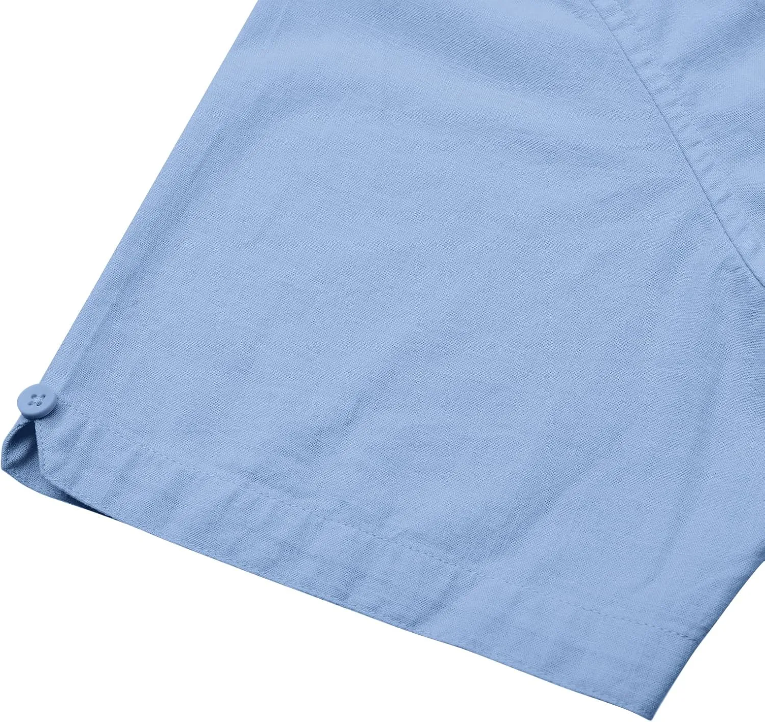 Button Down Short Sleeve Linen Shirts for Men Summer Casual Cotton Spread Collar Beach Shirts