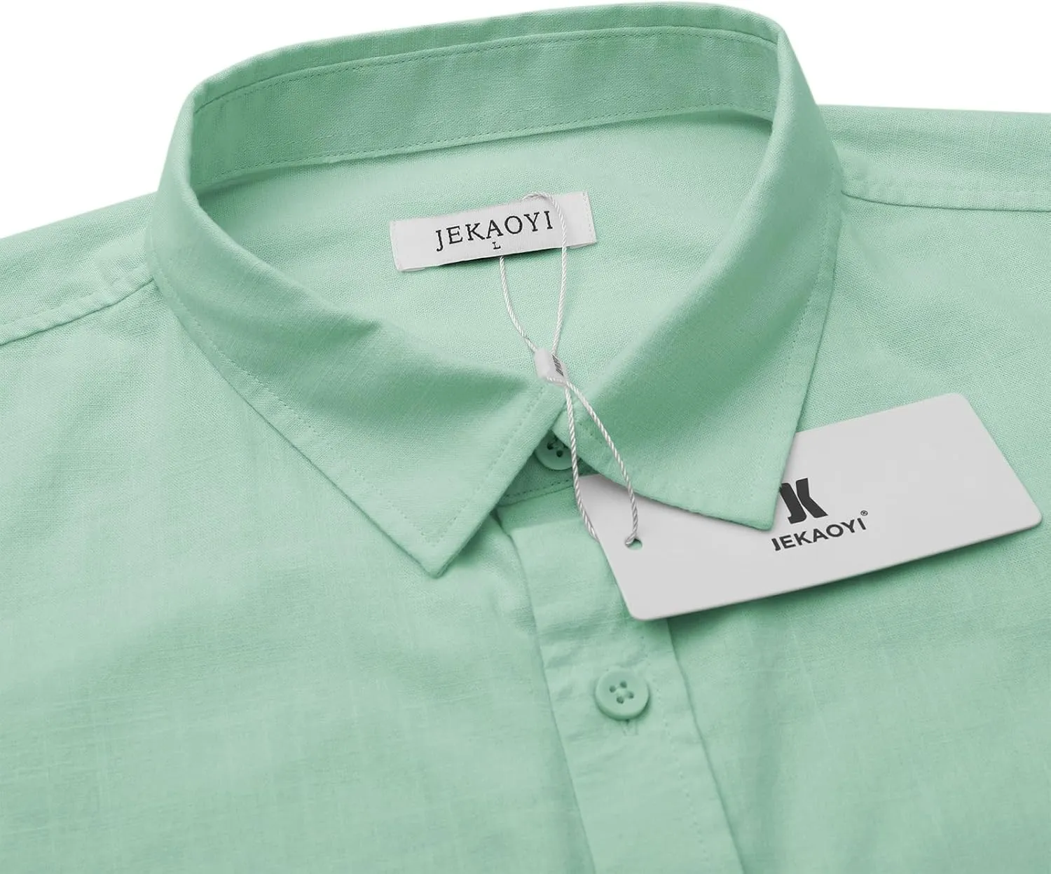 Button Down Short Sleeve Linen Shirts for Men Summer Casual Cotton Spread Collar Beach Shirts