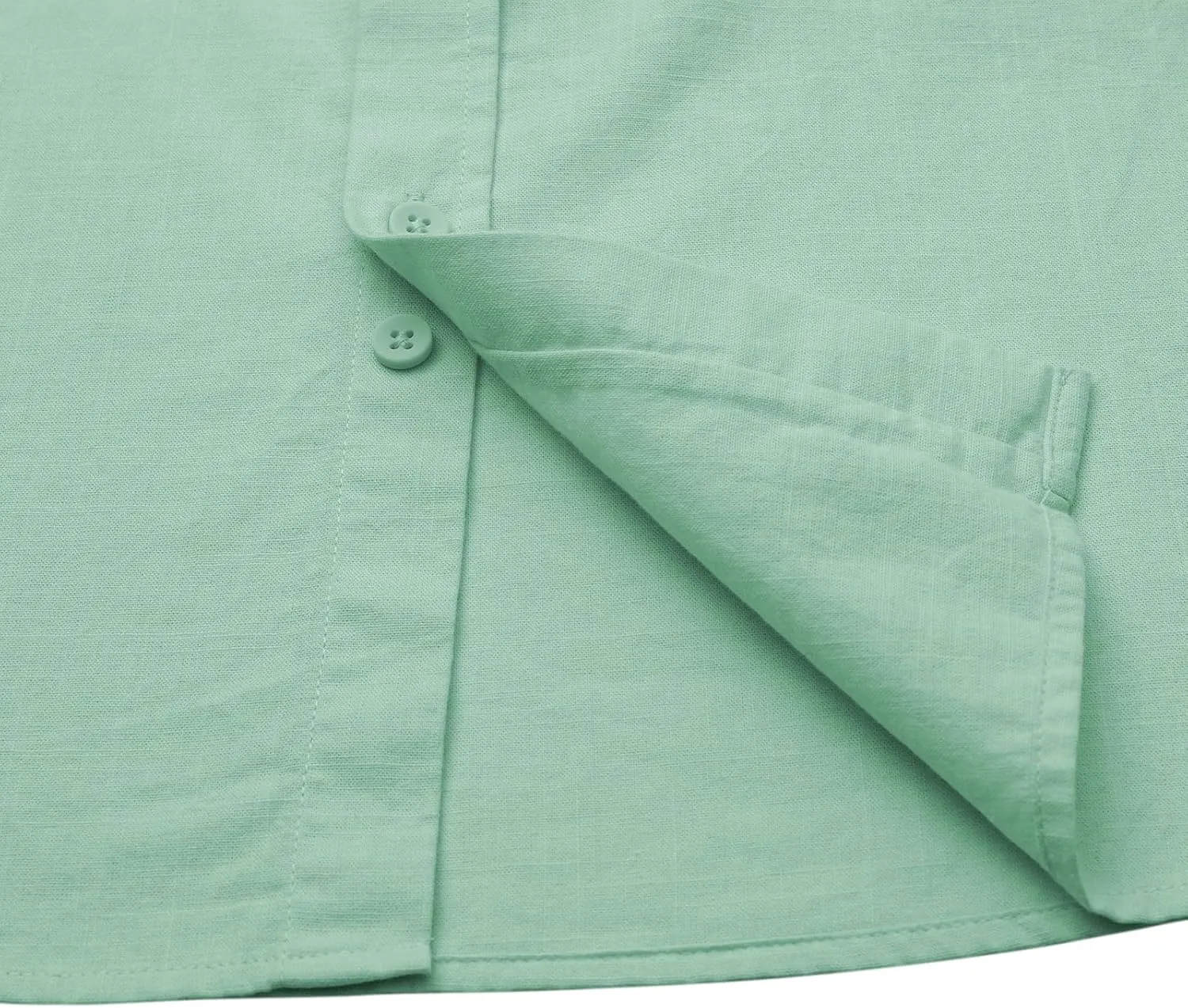 Button Down Short Sleeve Linen Shirts for Men Summer Casual Cotton Spread Collar Beach Shirts