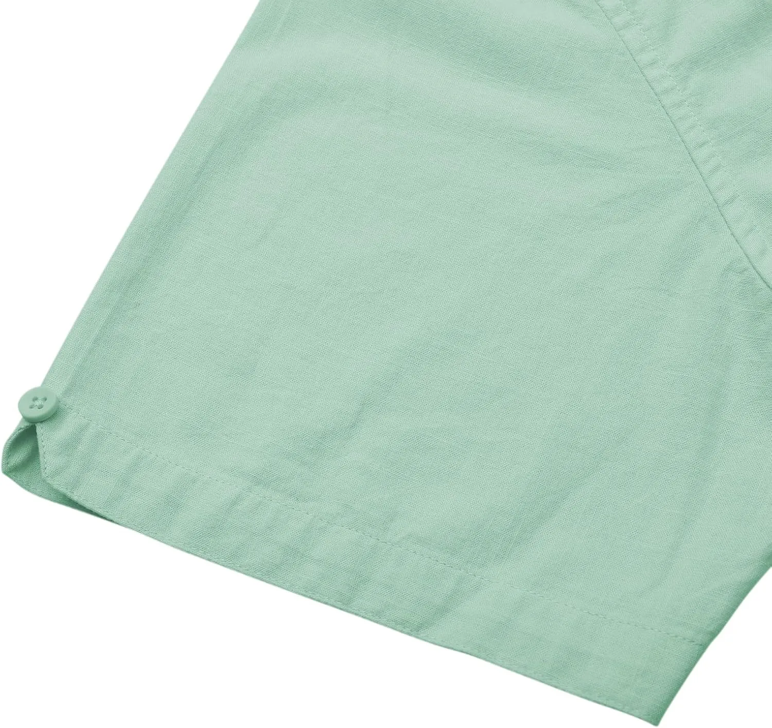 Button Down Short Sleeve Linen Shirts for Men Summer Casual Cotton Spread Collar Beach Shirts