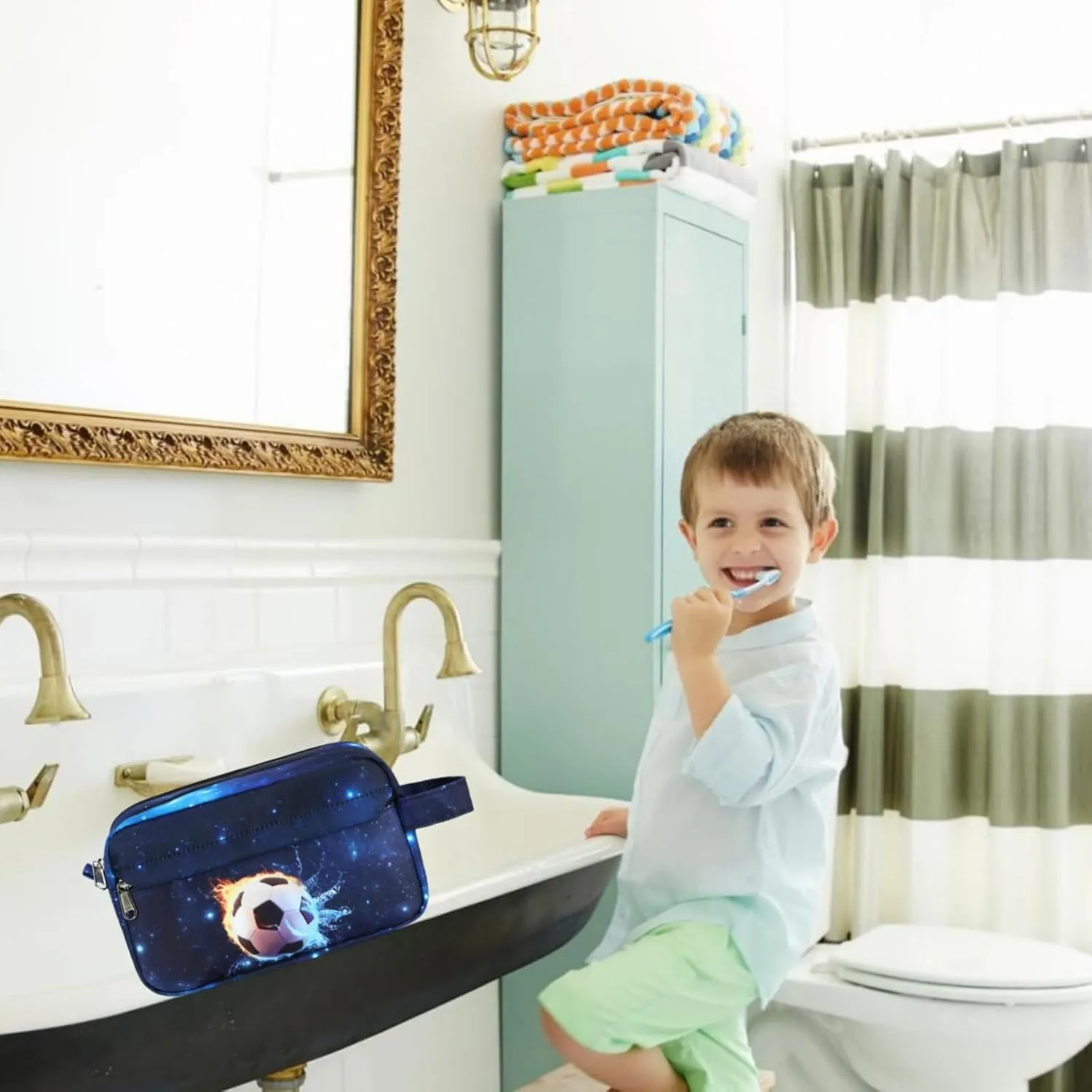 CAMTOP Travel Toiletry Bag for Kids Cute Toiletry Bags for Girls Boys Waterproof for Toiletries Accessories Bathroom Stuff