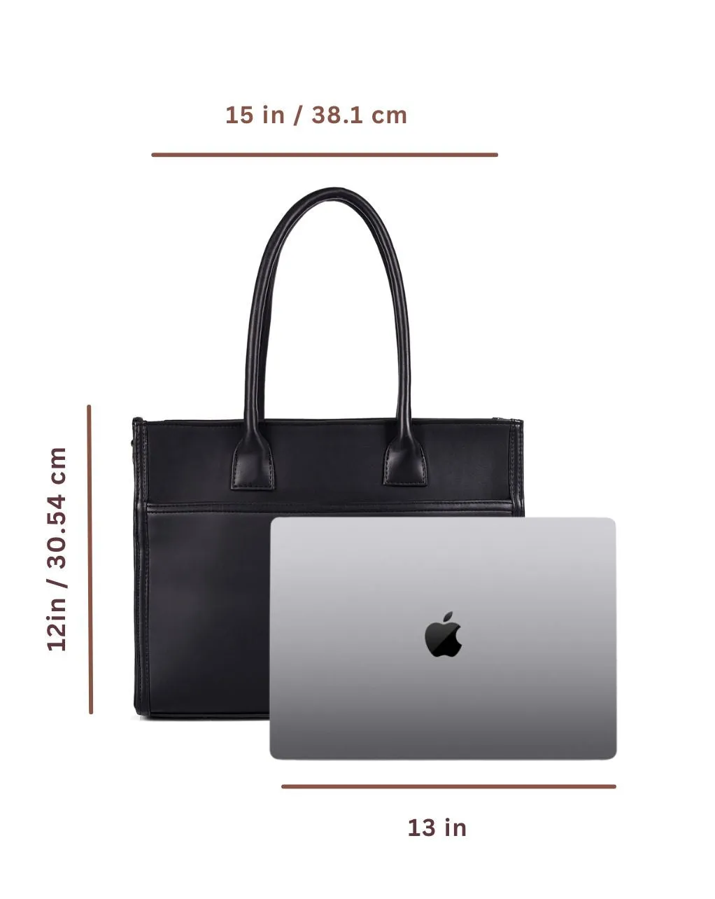 CANDICE LUXURY TOTE | ALL BLACK | MEDIUM