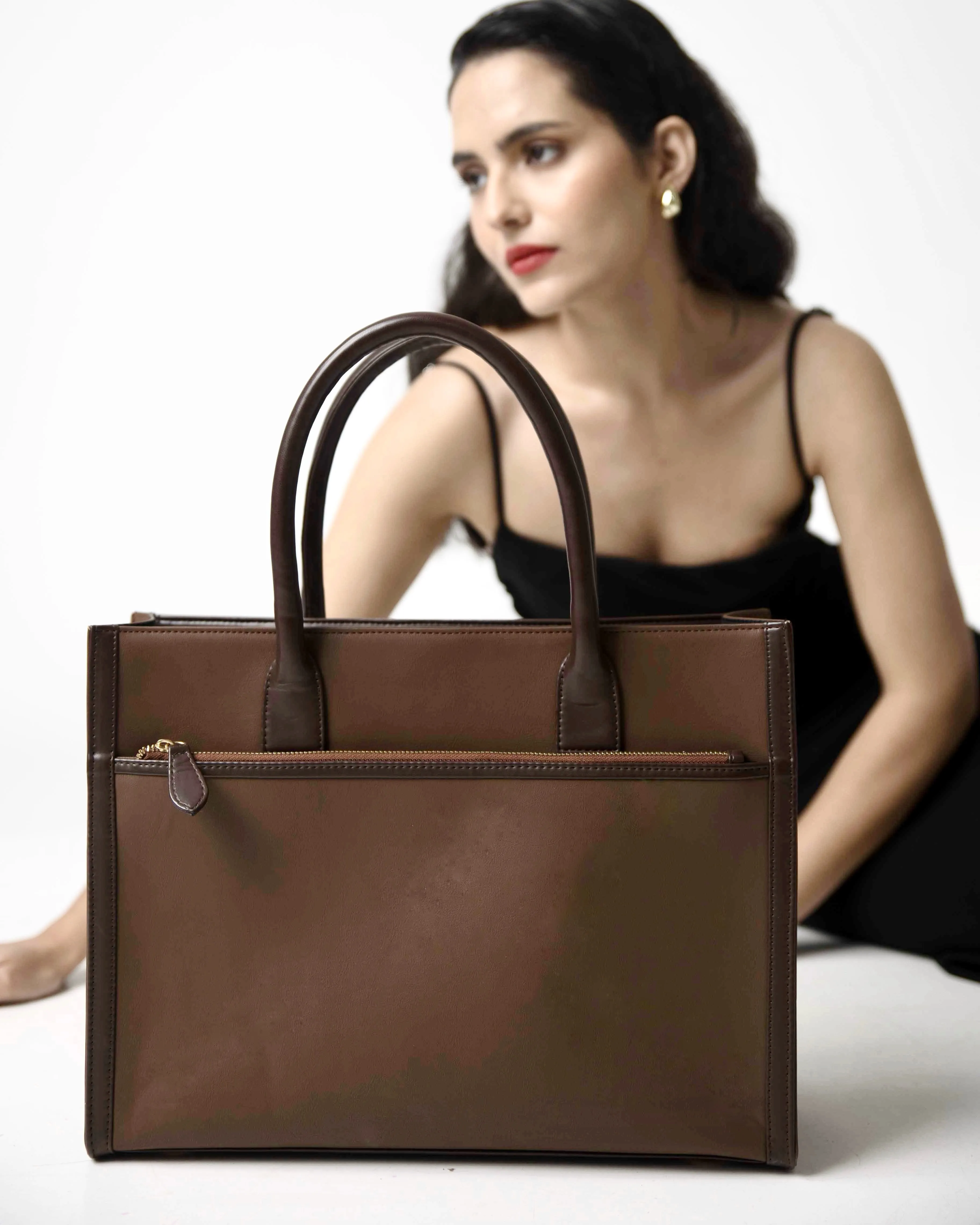 CANDICE LUXURY TOTE | TAN | MEDIUM