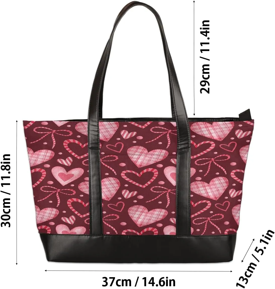 Canvas Laptop Tote Bag for Women Animal Tree Black 15.6 Inch Large Capacity Computer Bag
