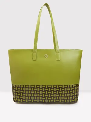 Caprese Zeta Large Olive Laptop Tote