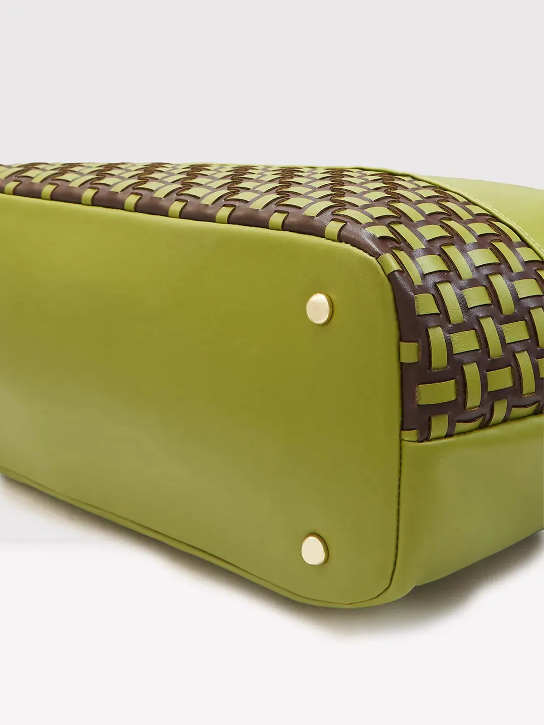 Caprese Zeta Large Olive Laptop Tote