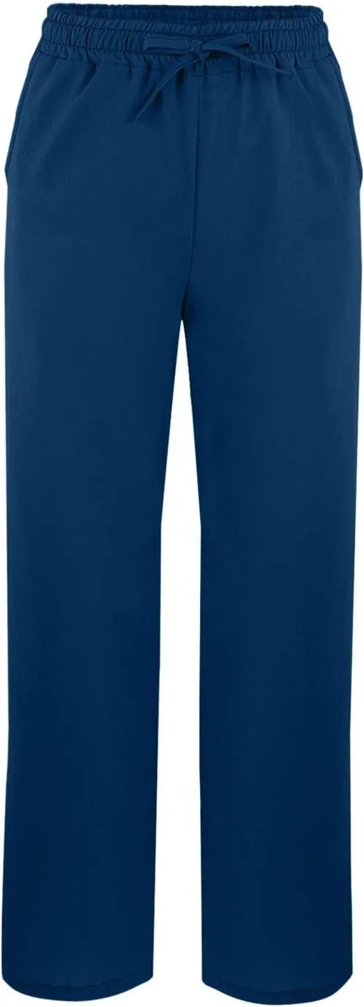 Capris Pants for Women Linen Casual Summer 2025 Wide Leg Cropped Pants Drawstring Elastic Waist Cropped Trouser with Pockets
