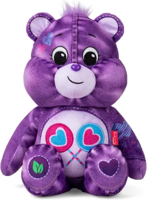 Care Bears 14" Medium Plush Denim Bear - Share Bear - Purple Plushie for Ages 4  – Stuffed Animal, Super Soft and Cuddly – Good for Girls and Boys, Collectors, Great Valentines Day Gift for Kids