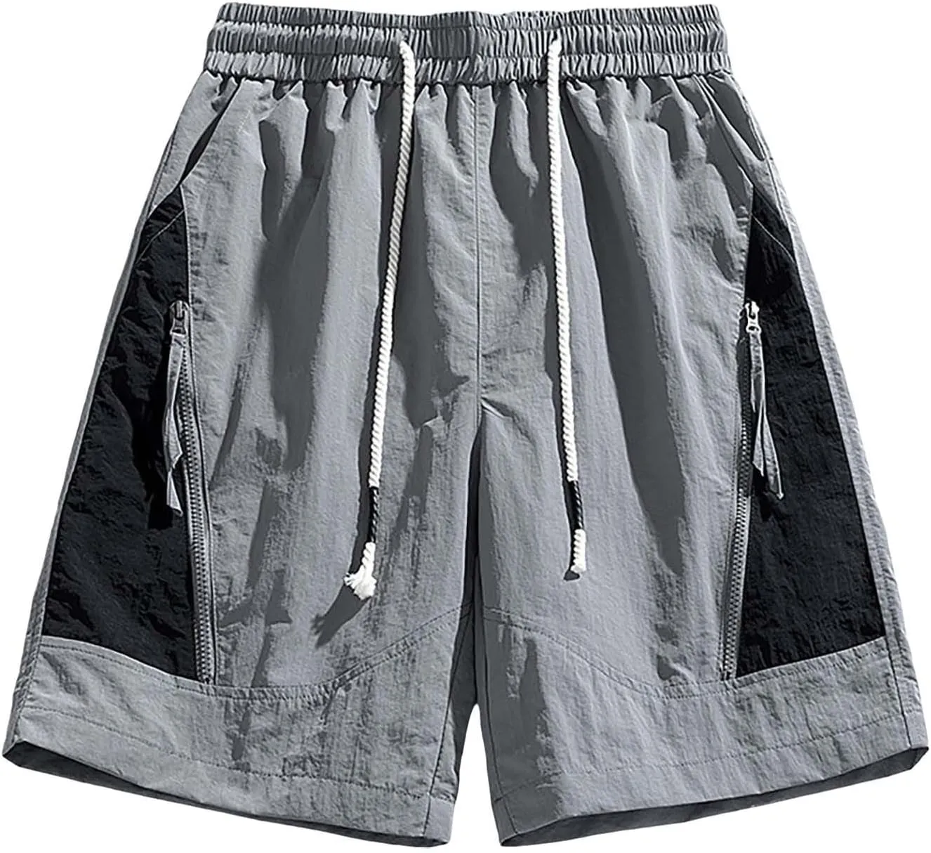 Cargo Shorts for Men Stretch Waist Casual Loose Drawstring Quick Dry Hiking Tactical Outdoor Work Shorts Summer 2025