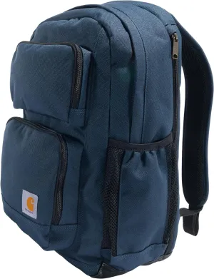 Carhartt 28L Backpack, Durable Pack with Laptop Sleeve and Duravax Abrasion Resistant Base, Everyday Dual Compartment (Navy), One Size