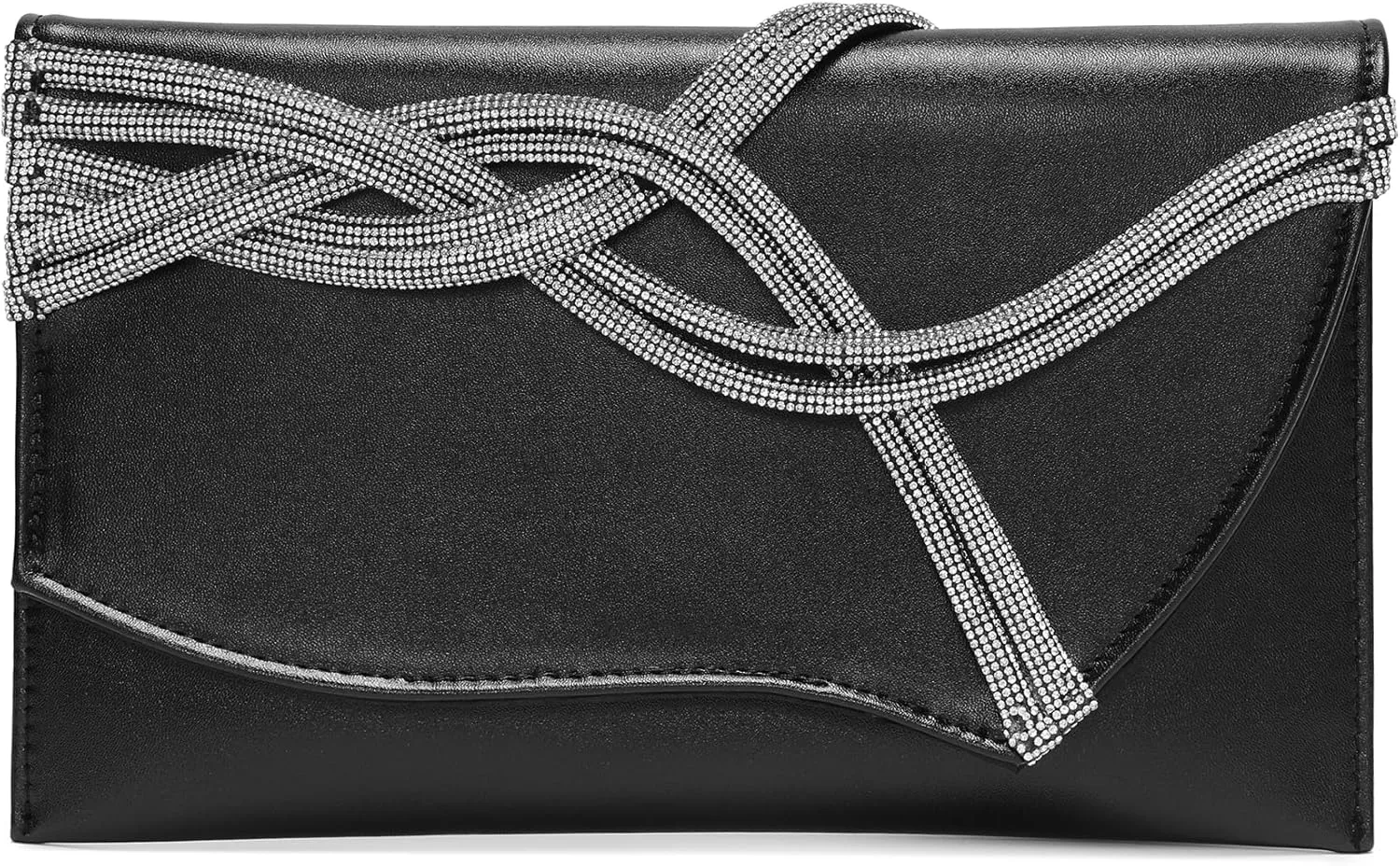 CARIEDO Women's Evening Bag Elegant Clutch Delicate PU Leather Flap Handbag Prom Wedding Party