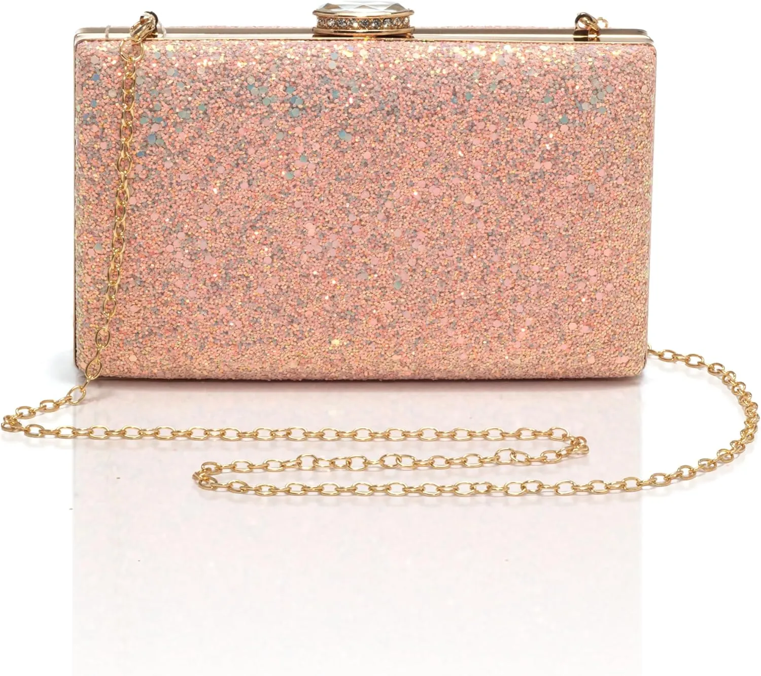 CARIEDO Women's Evening Bag Elegant Clutch Sophisticated Diamond Handbag Prom Wedding Party