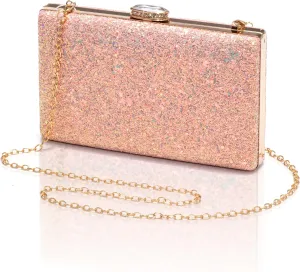 CARIEDO Women's Evening Bag Elegant Clutch Sophisticated Diamond Handbag Prom Wedding Party