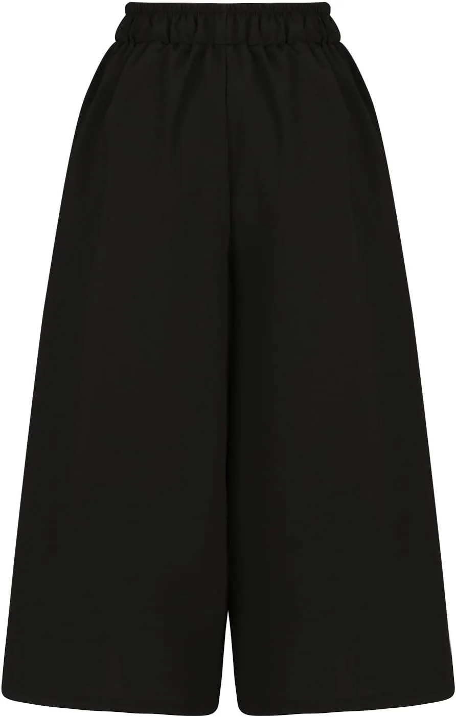 Casual Loose Fit Stretch Pant for Women High Elastic Drawstring Summer Sweatpant Pocket Wide Leg Comfy Trouser
