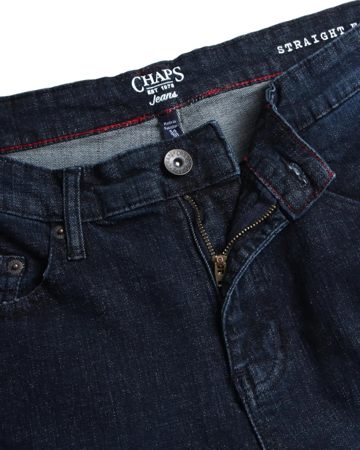 Chaps Men's Jeans - Classic Fit Straight Leg Jeans - Comfort Stretch Denim Jeans for Men