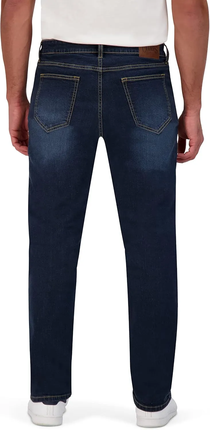 Chaps Men's Jeans - Straight Leg Comfort Stretch Denim Jeans - Regular Slim Fit Jeans for Men