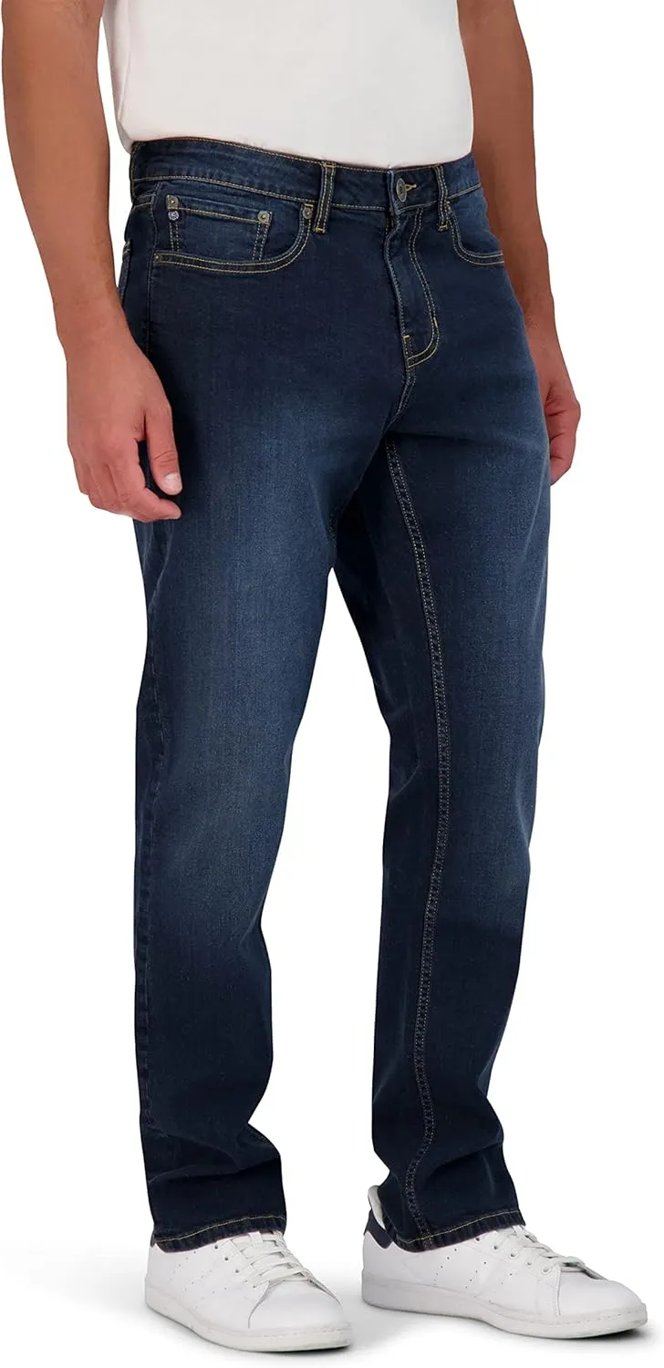 Chaps Men's Jeans - Straight Leg Comfort Stretch Denim Jeans - Regular Slim Fit Jeans for Men