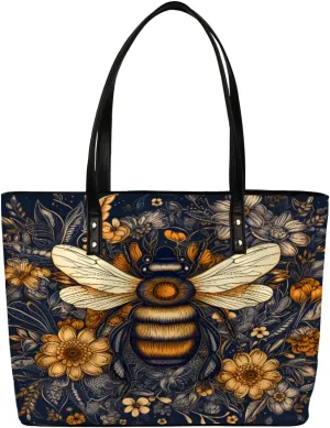 Cheetah Rose Gold Leather Tote Bag for Women, Large Handbag Travel Bag Shopping Carry Multipurpose Laptop Shoulder Bag