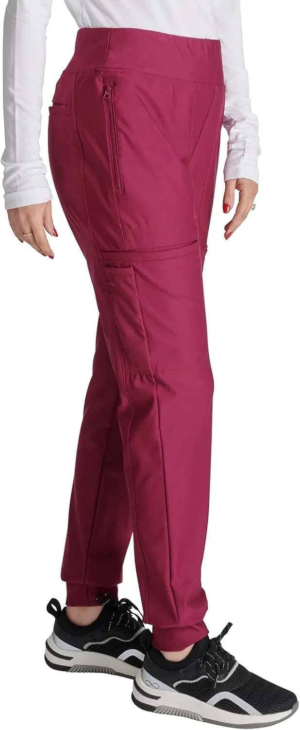 Cherokee Scrubs for Women Pant with Mid Rise Tapered Leg Drawstring Moisture Wicking Easy Care & 360° Stretch Fabric - CK092